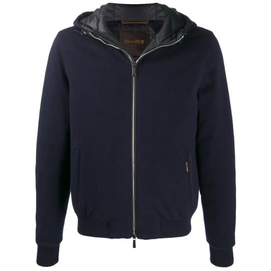 26FW 무레르 BRIGNO-BAB 브리그노 구스 다운 캐시미어 후디드 봄버 자켓 O100080 BRIGNO MRW NAVY BLUE