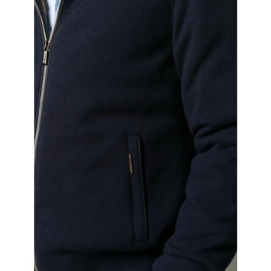 26FW 무레르 BRIGNO-BAB 브리그노 구스 다운 캐시미어 후디드 봄버 자켓 O100080 BRIGNO MRW NAVY BLUE - MOORER