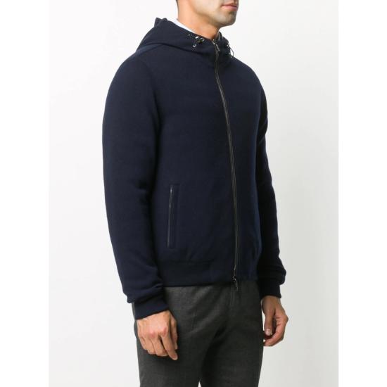 26FW 무레르 BRIGNO-BAB 브리그노 구스 다운 캐시미어 후디드 봄버 자켓 O100080 BRIGNO MRW NAVY BLUE - MOORER