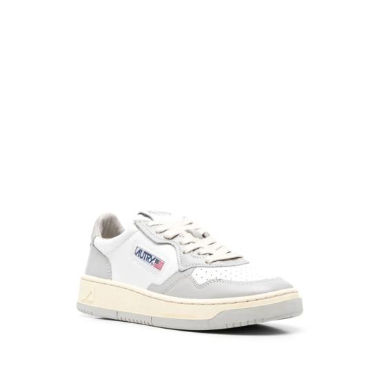 26FW 오트리 메달리스트 로우 레더 스니커즈 AULW WB10 WHITE GREY - AUTRY