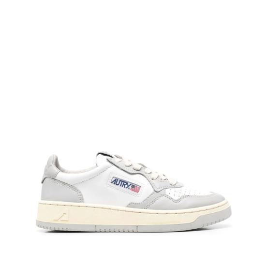 26FW 오트리 메달리스트 로우 레더 스니커즈 AULW WB10 WHITE GREY