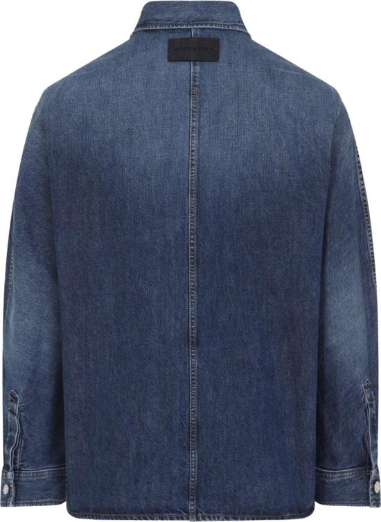  지방시 데님 셔츠 BM615W516L401DARKBLUE DIVERS - GIVENCHY