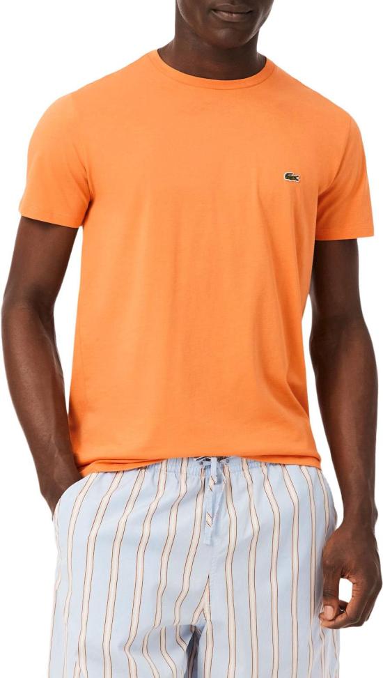 26SS 라코스테 피마 코튼 저지 크루넥 티셔츠 TH6709IY0 ORANGE - LACOSTE