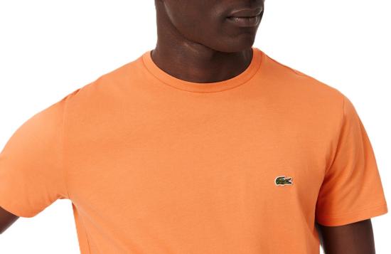 26SS 라코스테 피마 코튼 저지 크루넥 티셔츠 TH6709IY0 ORANGE - LACOSTE