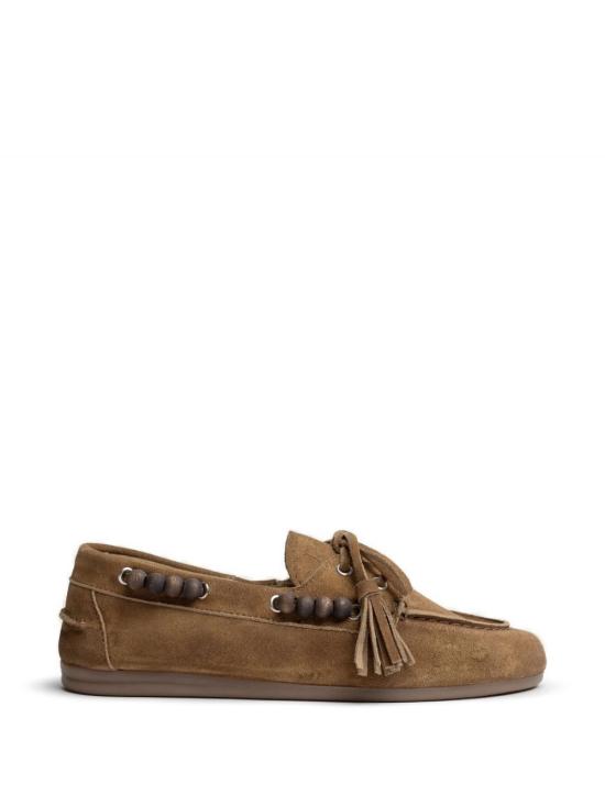 26SS 포사 로퍼 BOATLOAFERBRUSHEDBEADS SUEDECAMEL