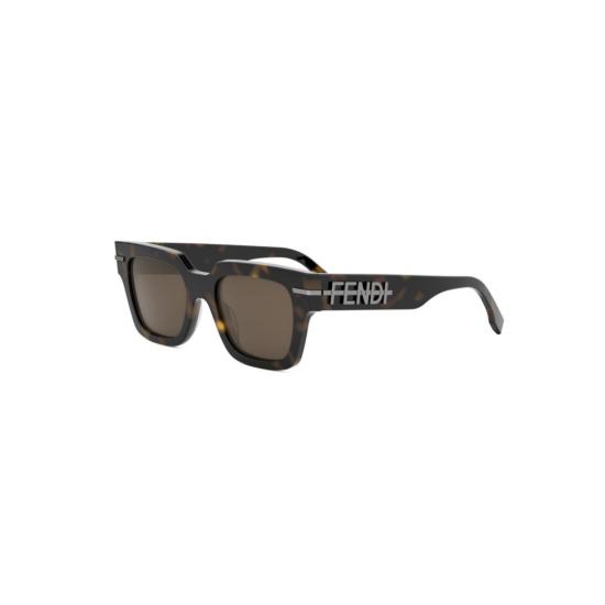 25FW 펜디 선글라스 Fe40078i 볼드한 직사각형 호피무늬 - FENDI