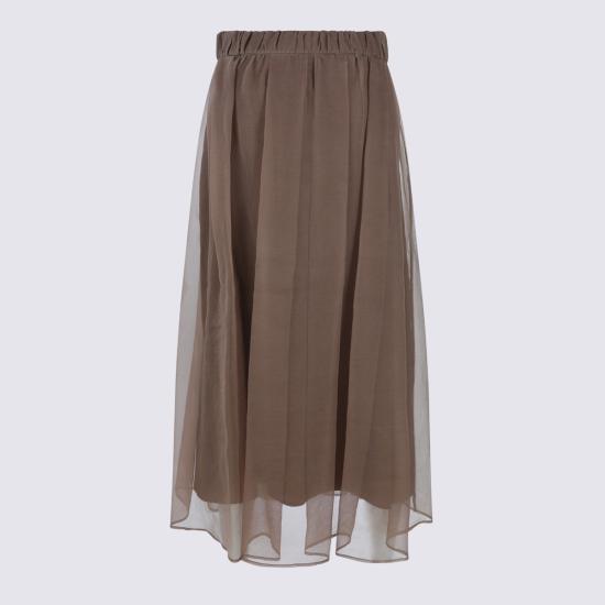 26FW 브루넬로 쿠치넬리 롱 스커트 MP940G4096 C9812 SIGARO - BRUNELLO CUCINELLI