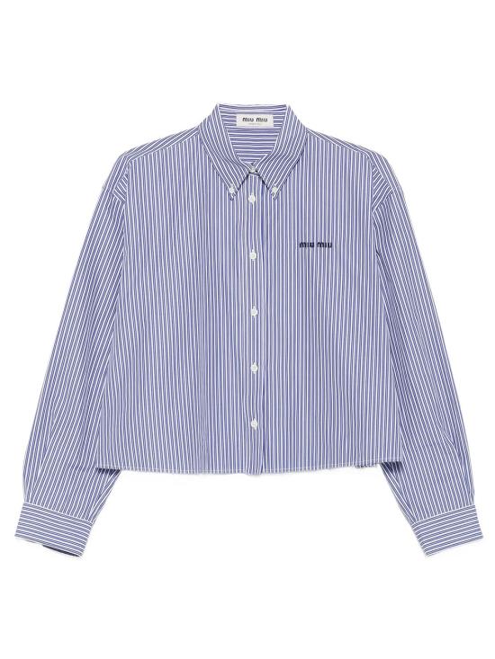 26FW 미우미우 셔츠 MK2047SOOO 195D F098Z BIANCO COBALTO