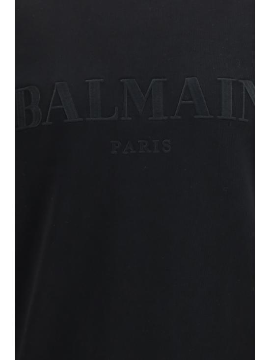 26FW 발망 긴팔 티셔츠 HH1JQ130BD60 EAP BLACK - BALMAIN