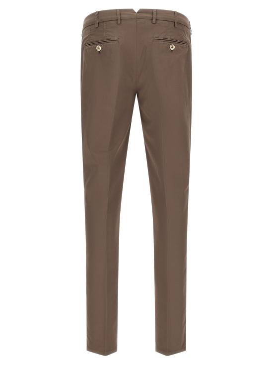 26SS 브루넬로 쿠치넬리 코튼 스트래치 미드 라이즈 슬림 핏 치노 M289LI1770C6046 Beige - BRUNELLO CUCINELLI