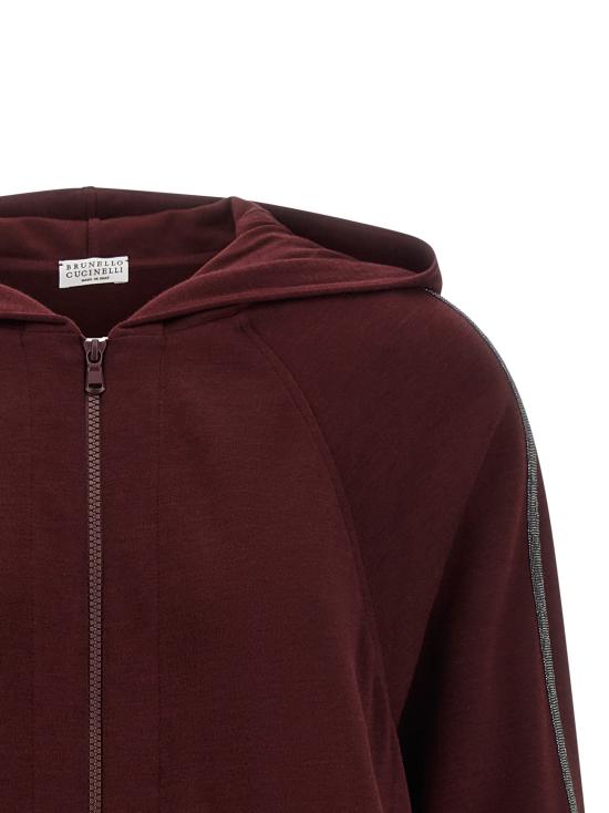 26FW 브루넬로 쿠치넬리 모닐리 체인 후드 집업 MP828SM606C9813 Bordeaux - BRUNELLO CUCINELLI