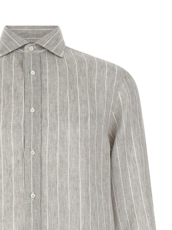 26SS 브루넬로 쿠치넬리 긴팔 셔츠 MA6860627C102 Gray - BRUNELLO CUCINELLI