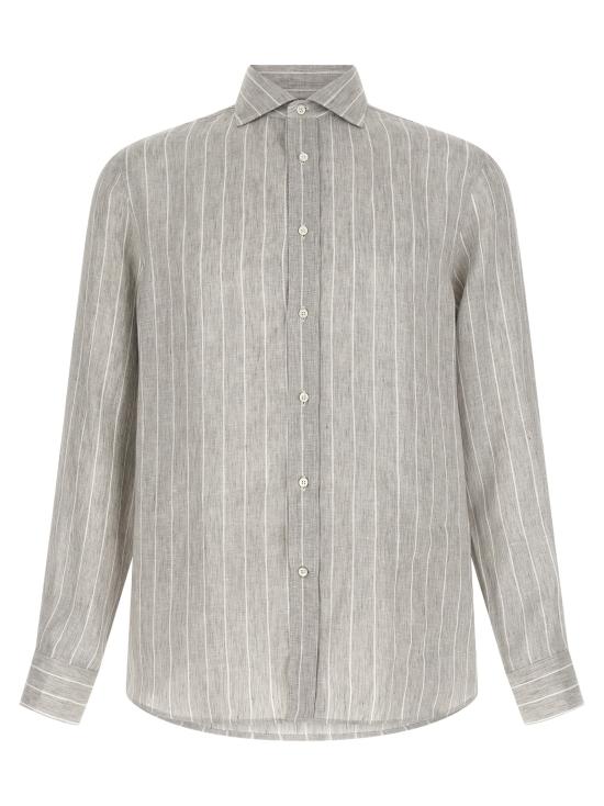 26SS 브루넬로 쿠치넬리 긴팔 셔츠 MA6860627C102 Gray