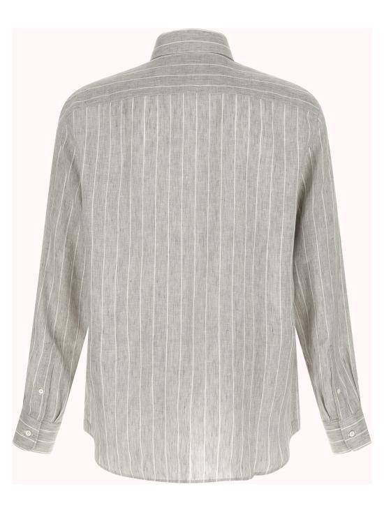 26SS 브루넬로 쿠치넬리 긴팔 셔츠 MA6860627C102 Gray - BRUNELLO CUCINELLI
