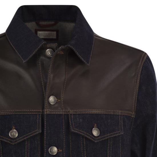 26FW 브루넬로 쿠치넬리 자켓 M233P6026 BLUE BROWN - BRUNELLO CUCINELLI
