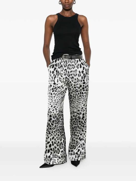 26SS 돌체앤가바나 팔라초 팬츠 FTAMPTFSAXY HI13N LEO NERO F GRIGIO - DOLCE & GABBANA