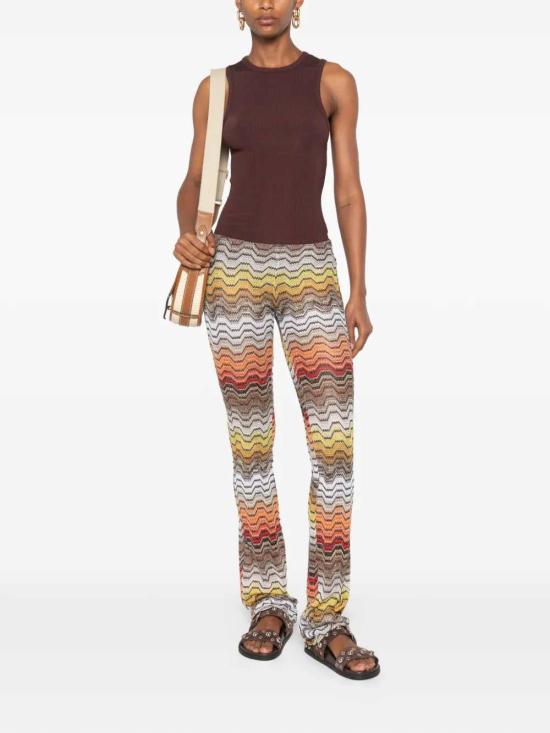 26SS 미소니 스트레이트 팬츠 MS26SI06BR015D BLKRED YELLOW S91SC - MISSONI