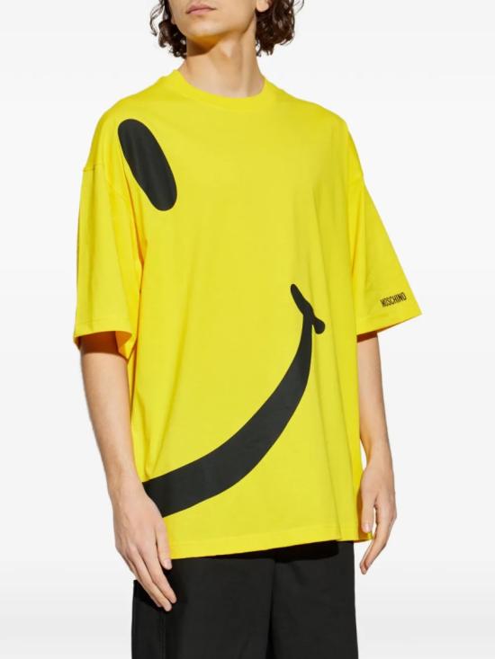 26SS 모스키노 반팔 티셔츠 A07080241 Yellow - MOSCHINO