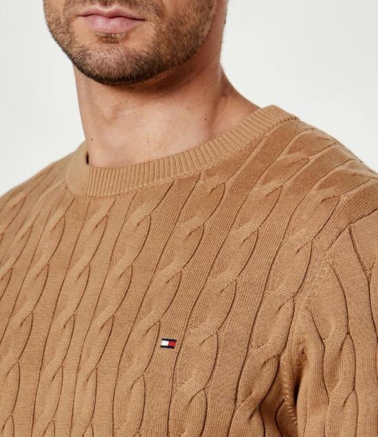  타미힐피거 스웨터 MW0MW33132HH9 HH9 Brown - TOMMY HILFIGER