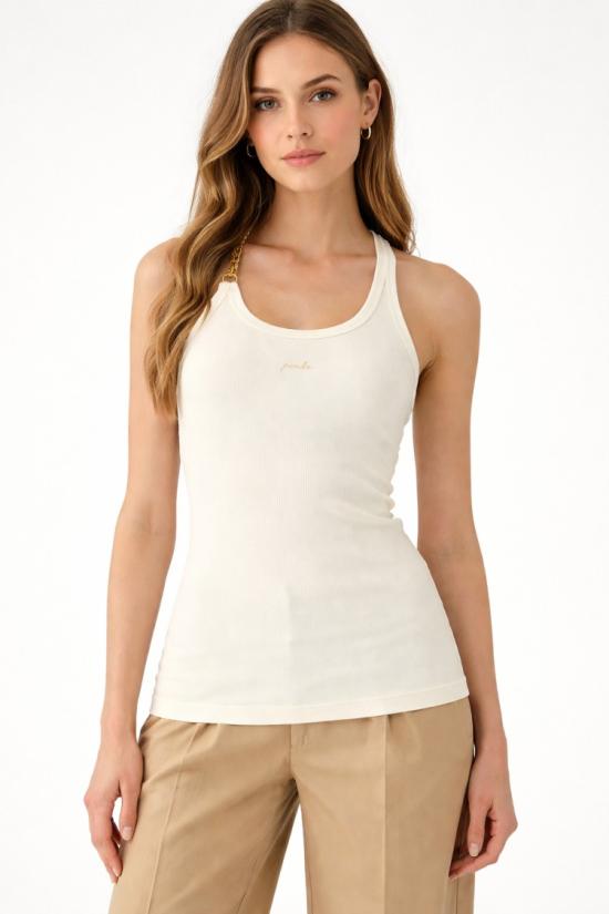26SS 핑코 민소매 티셔츠 106633 A32C C03 Neutrals - PINKO