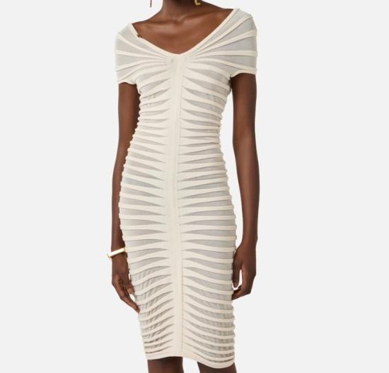 26SS 엘리자베타프랜치 미디 원피스 AM26T62E2 193 Neutrals - ELISABETTA FRANCHI