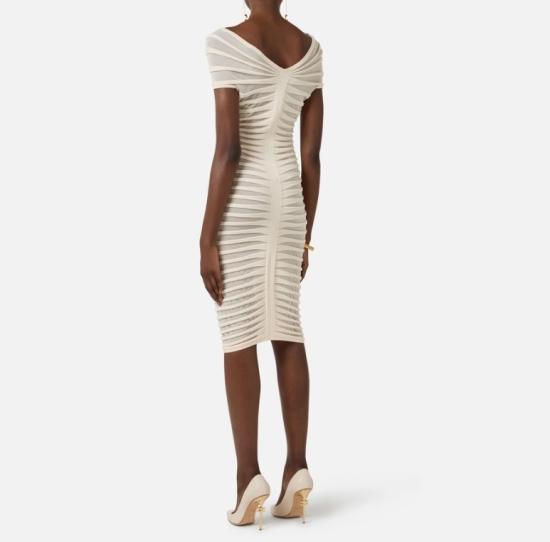 26SS 엘리자베타프랜치 미디 원피스 AM26T62E2 193 Neutrals - ELISABETTA FRANCHI