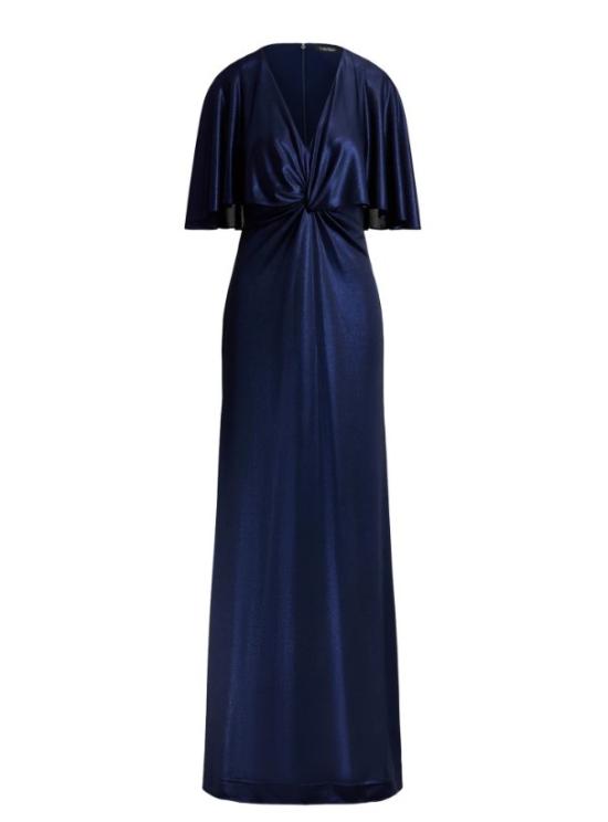 26SS 폴로 랄프로렌 롱 원피스 PHINYA SHORT SLEEVE GOWN NAVY Blue