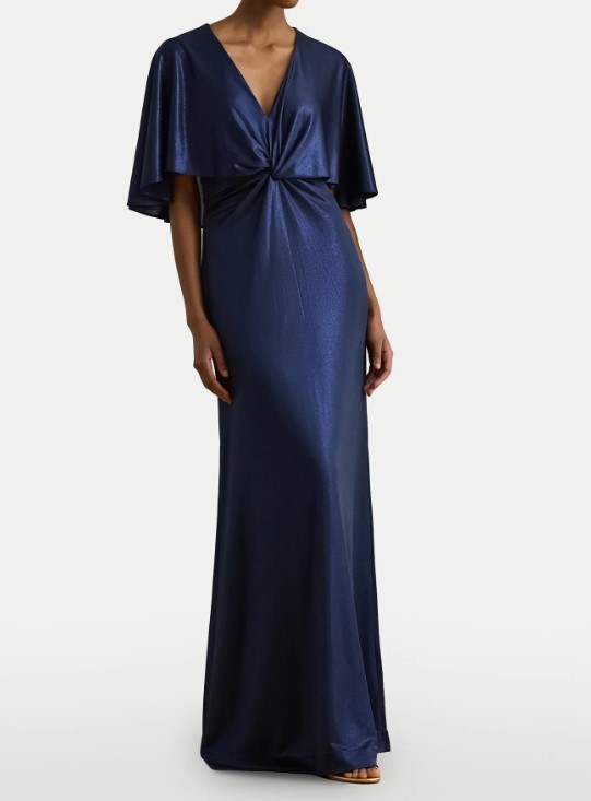 26SS 폴로 랄프로렌 롱 원피스 PHINYA SHORT SLEEVE GOWN NAVY Blue - POLO RALPH LAUREN