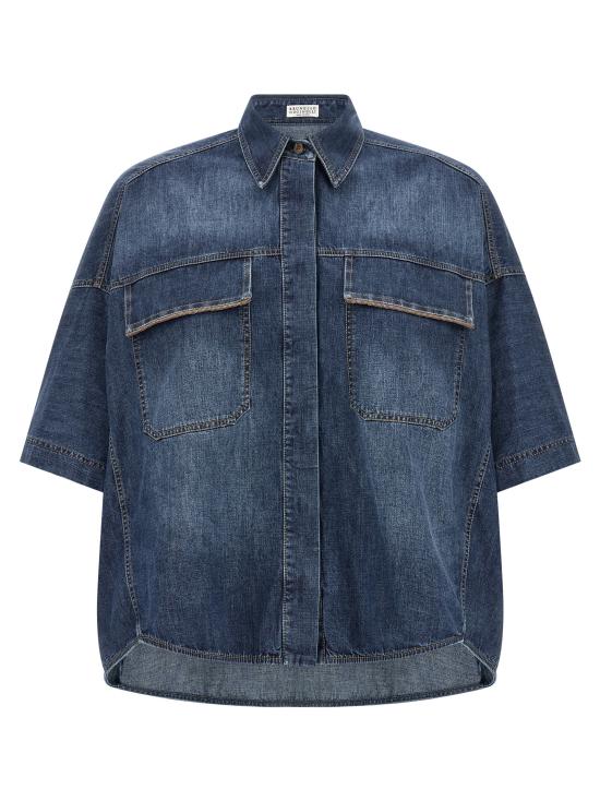 26SS 브루넬로 쿠치넬리 데님 셔츠 MH192RB506C9562 Blue