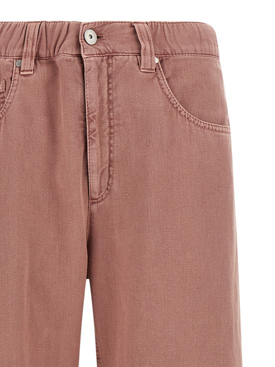 26SS 브루넬로 쿠치넬리 스트레이트 팬츠 ML996P4053C9399 Pink - BRUNELLO CUCINELLI