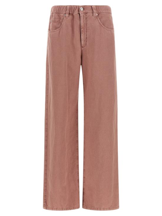 26SS 브루넬로 쿠치넬리 스트레이트 팬츠 ML996P4053C9399 Pink