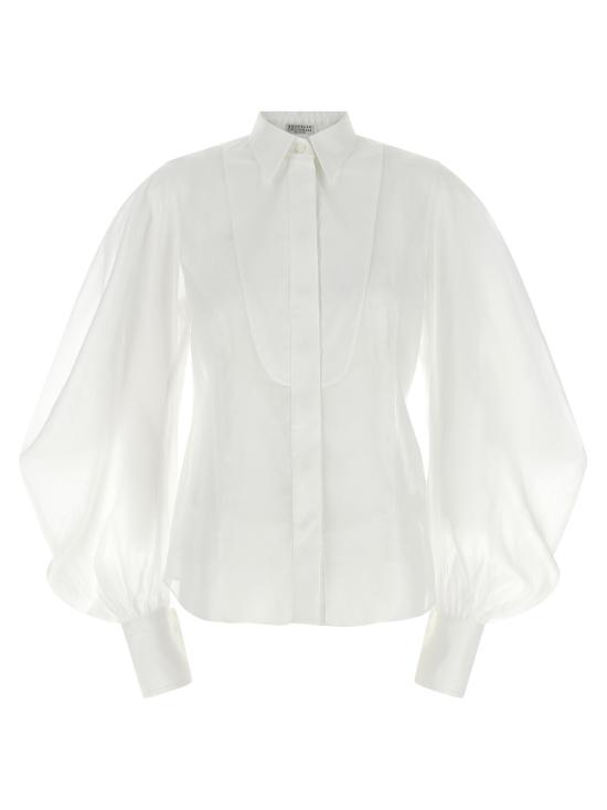 26SS 브루넬로 쿠치넬리 블라우스 M0F91NL706C100 White