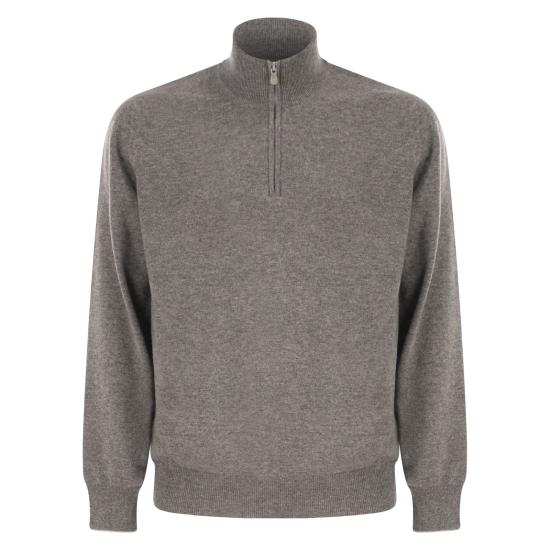  브루넬로 쿠치넬리 캐시미어 집업 니트 M2200124 GREY