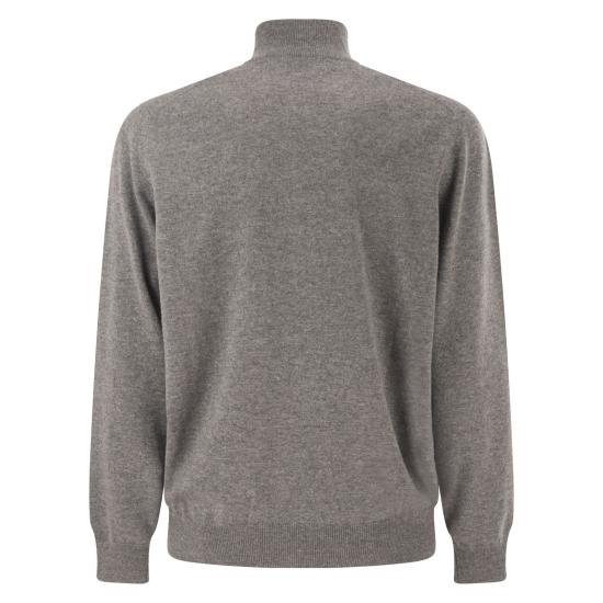  브루넬로 쿠치넬리 캐시미어 집업 니트 M2200124 GREY - BRUNELLO CUCINELLI