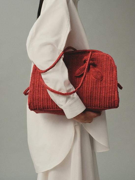 26SS 자크뮈스 투리스모 소프트 볼링백 BAU00417BW00513 470 RED - JACQUEMUS