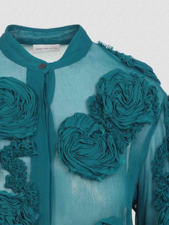 26SS 드리스 반 노튼 블라우스 26101076233765E15 Green - DRIES VAN NOTEN