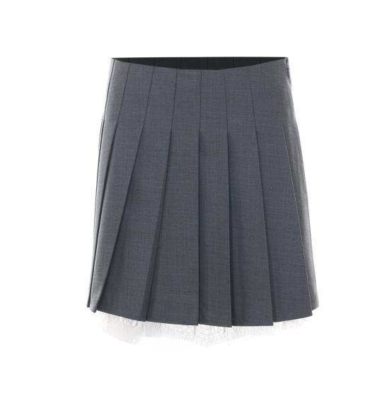 26FW 셀프 포트레이트 미디 스커트 006SK GREY