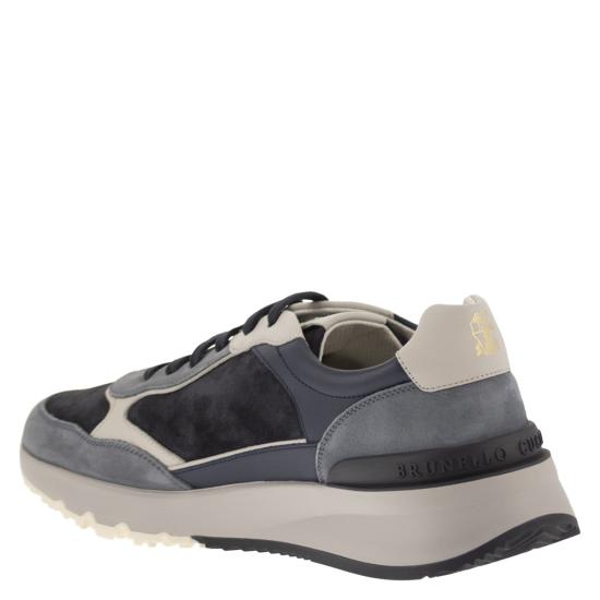 26FW 브루넬로 쿠치넬리 스니커즈 MZUSNEO355 BLUE - BRUNELLO CUCINELLI