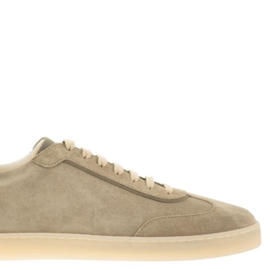 브루넬로 쿠치넬리 스웨이드 스니커즈 MZUMGLJ336 TURTLEDOVE - BRUNELLO CUCINELLI