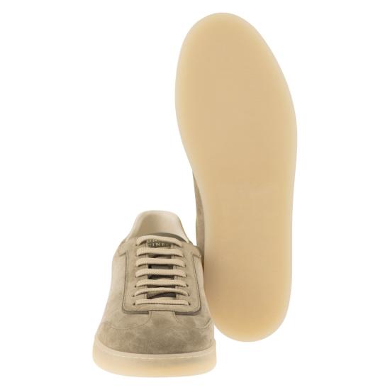  브루넬로 쿠치넬리 스웨이드 스니커즈 MZUMGLJ336 TURTLEDOVE - BRUNELLO CUCINELLI