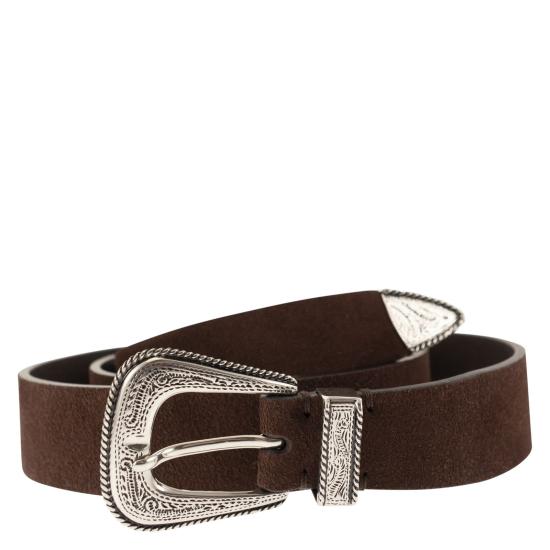  브루넬로 쿠치넬리 가죽 벨트 MAUGP210 DARK BROWN