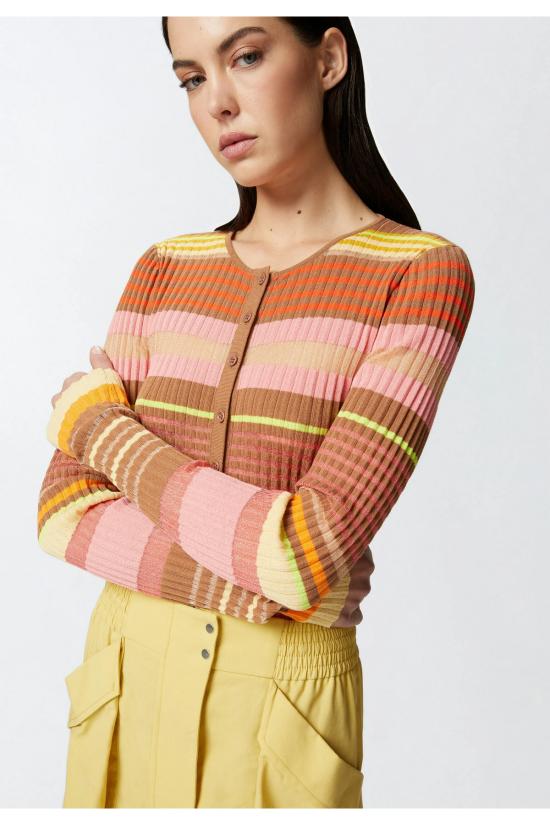  핑코 가디건 104637 A2E8 RAINBOW Multicolor - PINKO