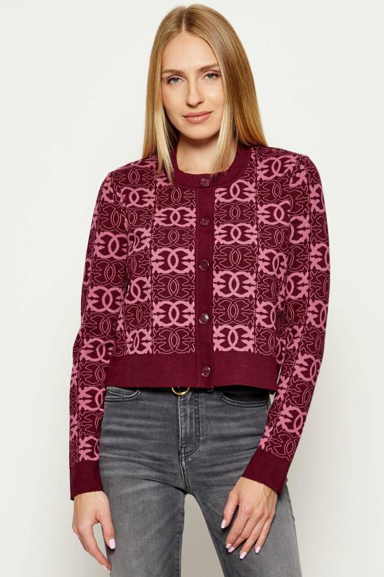 25FW 핑코 가디건 106043A2YD RW2 burgundy - PINKO