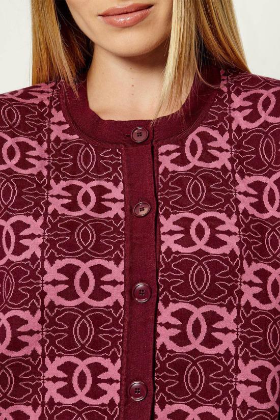 25FW 핑코 가디건 106043A2YD RW2 burgundy - PINKO