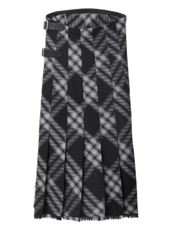  버버리 미디 스커트 8083033 Black - BURBERRY