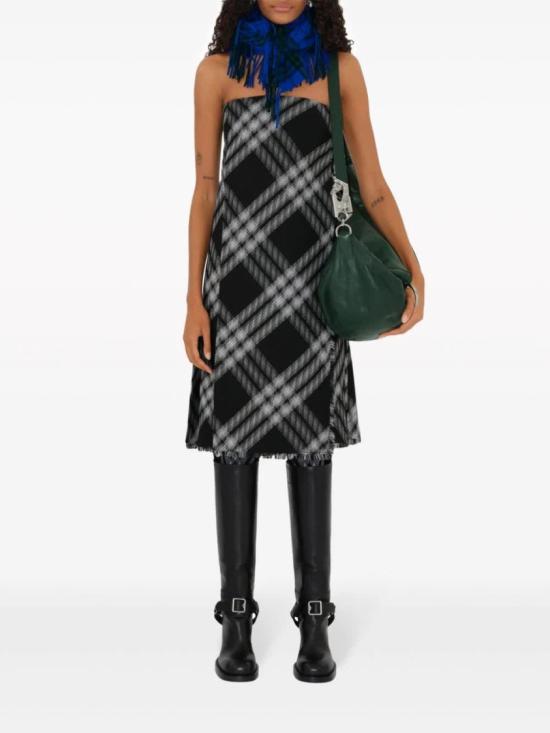  버버리 미디 스커트 8083033 Black - BURBERRY
