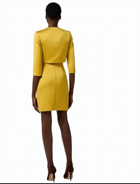 26SS 엘리자베타프랜치 미디 원피스 TB00161E2 EV4 Yellow - ELISABETTA FRANCHI