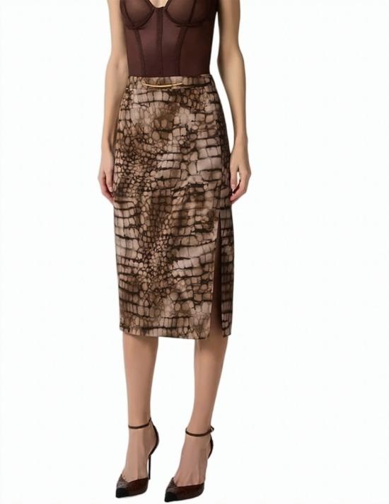 26SS 엘리자베타프랜치 스커트 GO14961E2 644 Brown - ELISABETTA FRANCHI