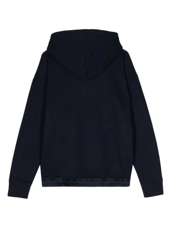  생로랑 프론트 로고 자수 후드 773358 Y36SW Blue - SAINT LAURENT