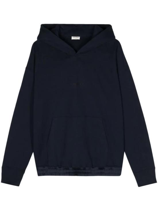  생로랑 프론트 로고 자수 후드 773358 Y36SW Blue